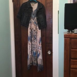 Size small one world dress & denim crop jacket